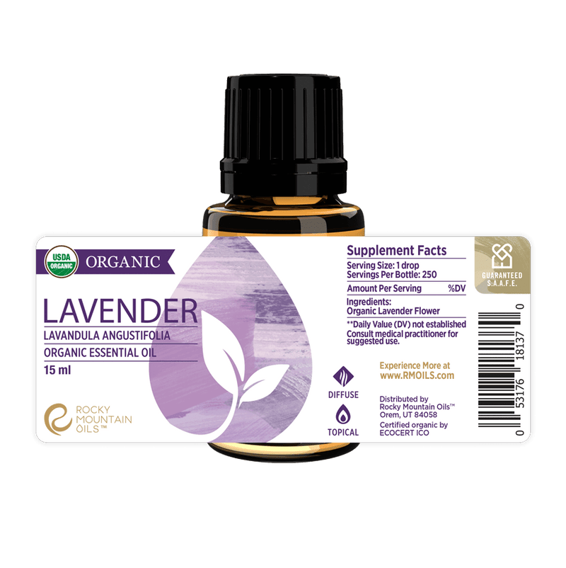 Certified Organic Lavender Oil and Diffuser Set